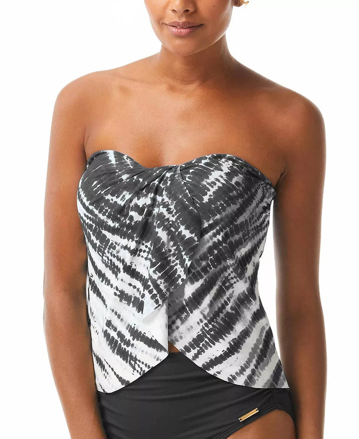 Vince Camuto Tie-Dye Draped Tankini Top MSRP $94 Size M # UB6 277 NEW