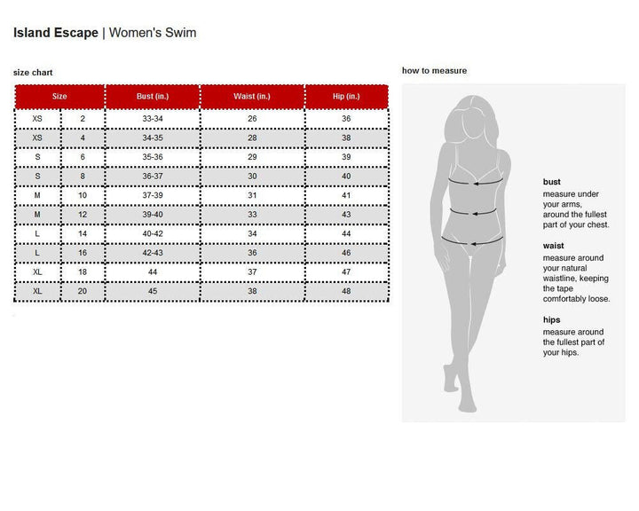 Island Escape Cape Town Underwire Tankini Top Tamaño 10 # UB9 443 NUEVO