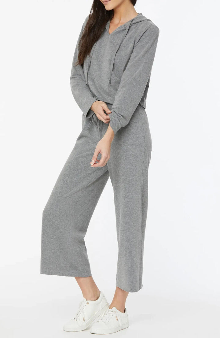 Sudadera con capucha y cuello dividido de felpa francesa recortada de NYDJ MSRP $ 69 Talla XL # 4B 433 NUEVO