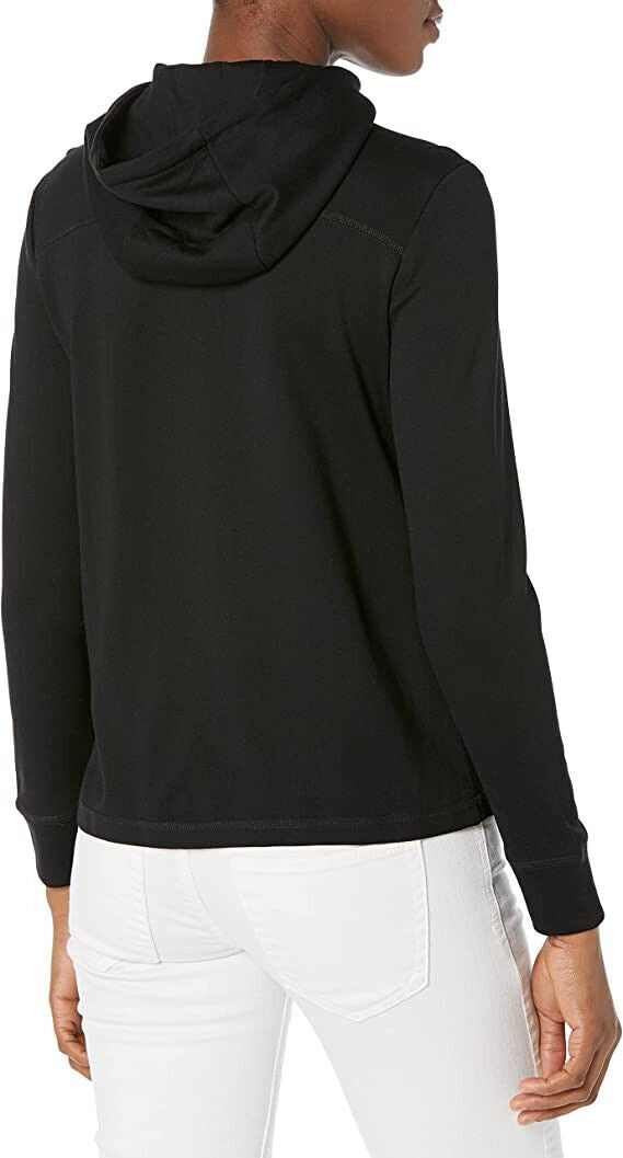 Sudadera con capucha de manga raglán con cremallera delantera de punto Serenity de Anne Klein Talla M # 4B 452 NUEVO