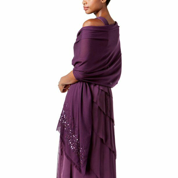 Adrianna Papell Womens Fringe Embellished Shawl/Wrap $ 69 Size OS # SHL 21 NEW