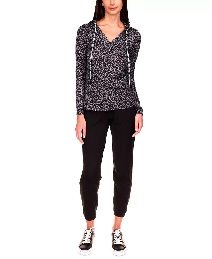 MICHAEL Michael Kors Sudadera con capucha con estampado de guepardo MSRP $ 88 Tamaño XS # 4B 547 NUEVO