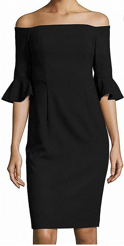 Black Halo Madigan Off-the-Shoulder Dress Size 4 # 14A 1173 NEW