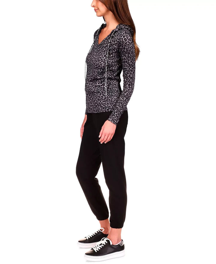 MICHAEL Michael Kors Sudadera con capucha con estampado de guepardo MSRP $ 88 Tamaño XS # 4B 547 NUEVO