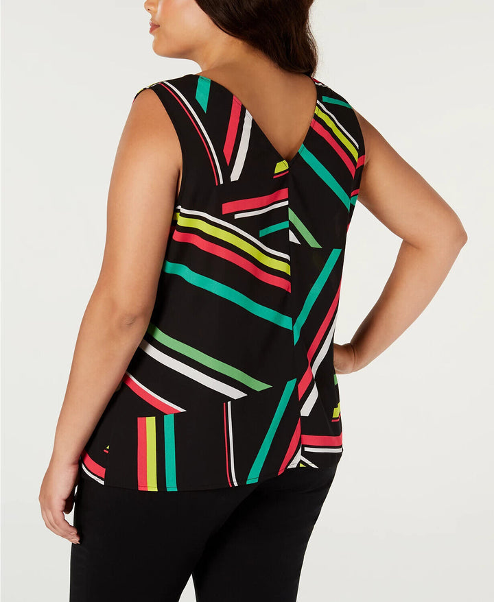 Top estampado Bar III Trendy Plus Size MSRP $69 Talla 1X # 6A 1287 NUEVO