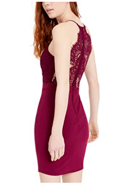 Vestido ajustado con espalda cruzada de encaje para jóvenes de City Studios MSRP $ 59 Tamaño 11 # 21B 595 NUEVO