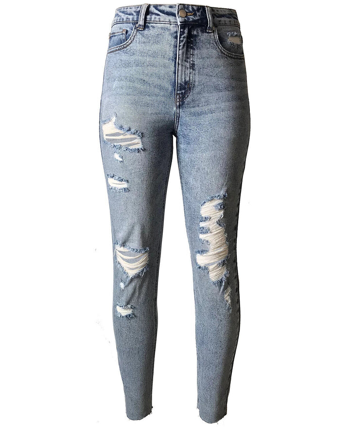 Tinseltown Juniors' Ripped Mom Jeans MSRP $49 Size 0/24 # 19B 306 NEW