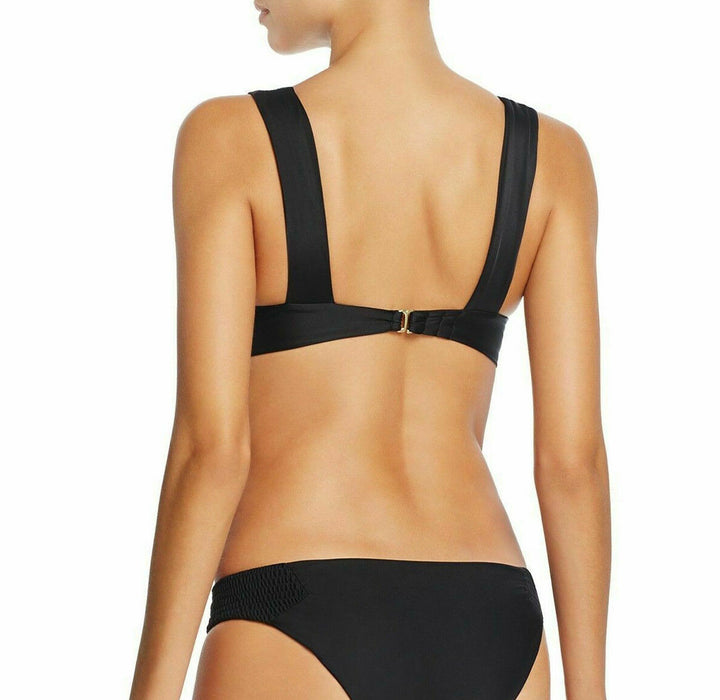 Tori Praver Solid Sofia Smocked Bikini Top