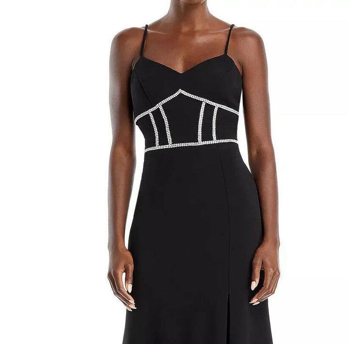 Vestido de crepé color aguamarina adornado MSRP $268 Talla 10 # 2NA 866 NUEVO