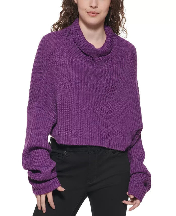 DKNY Ribbed Turtleneck Sweater MSRP $79 Size L # 5D 2213 NEW