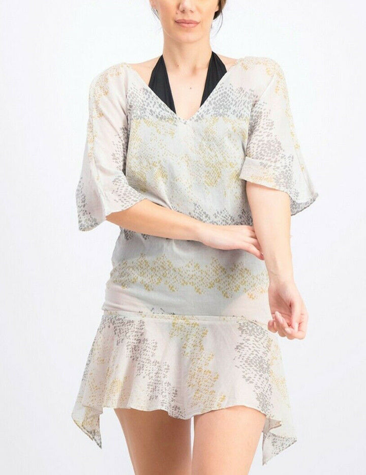 ViX Angel Printed Caftan Swim Cover-up MSRP $148 Size L # 2U 269 NEW