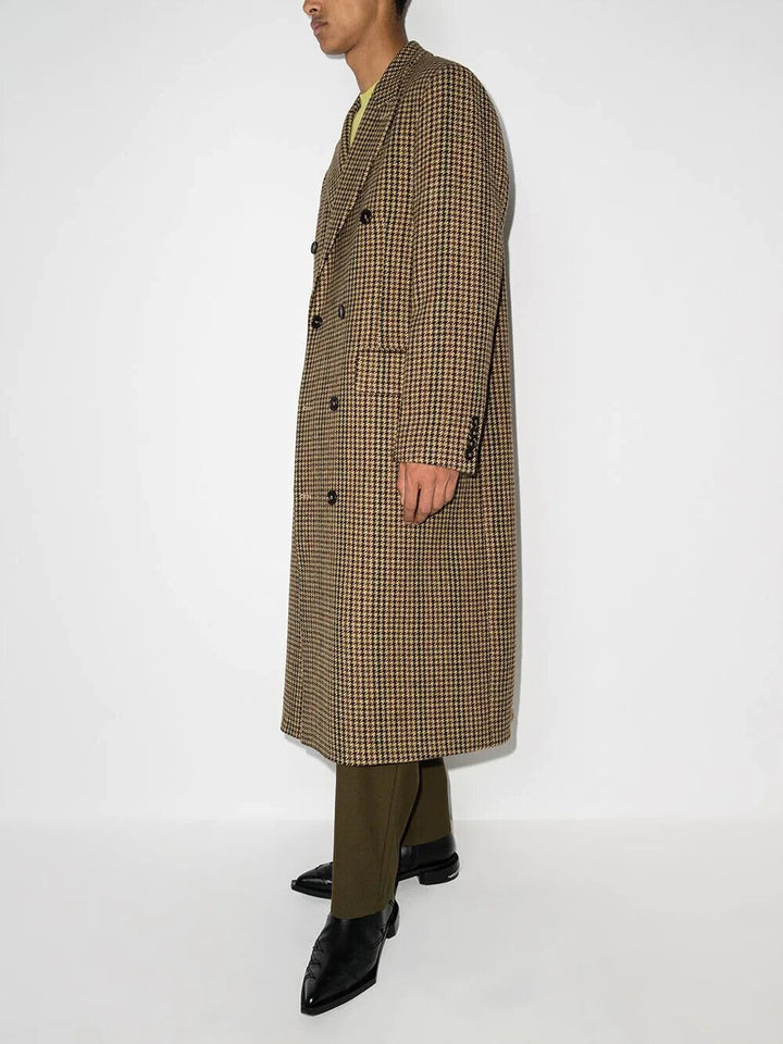 Sunflower Double Breasted Tattersall Coat