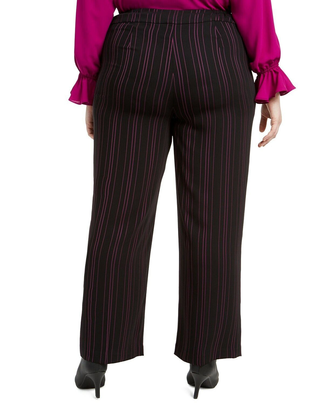 Bar III Trendy Plus Size Striped Wide-Leg Pants