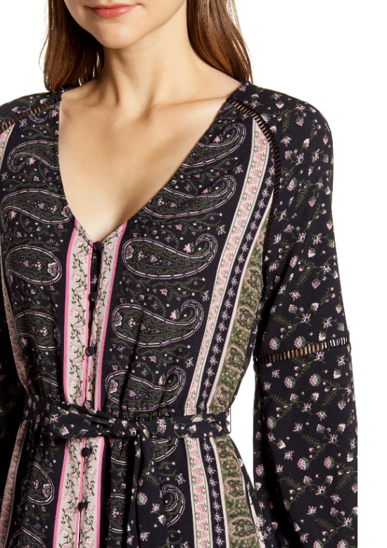 Vestido midi con estampado de paisley Nollie de Cupcakes and Cashmere