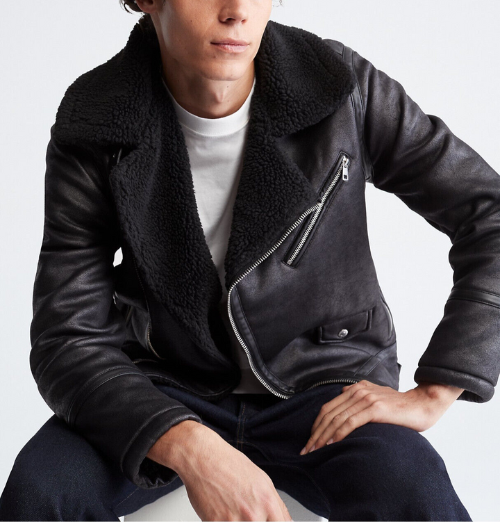 Chaqueta Calvin Klein Faux Shearling Talla M # 22A 264 NUEVO