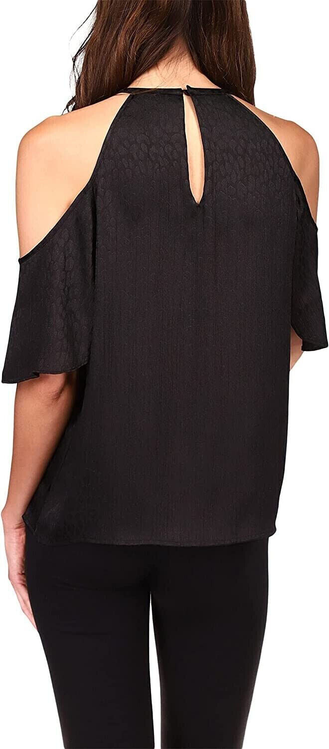 MICHAEL Michael Kors Top con hombros descubiertos y estampado de guepardo $88 Talla S # 6D 1658 NUEVO