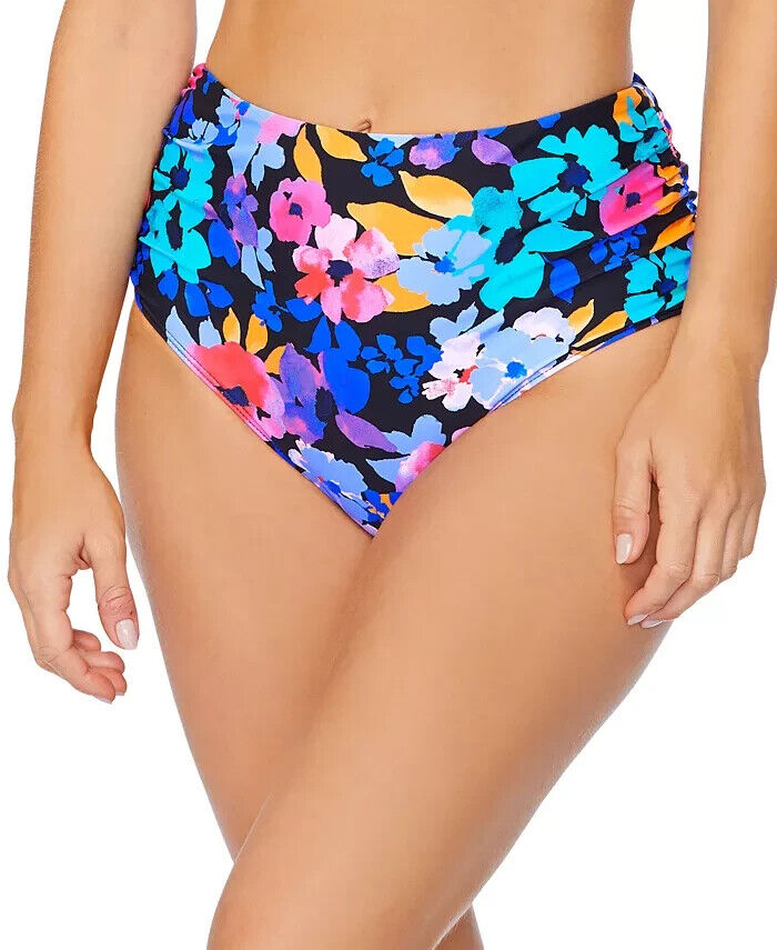 Island Escape Cabana High-Waist Bikini Bottoms $29.99 Size 6 # U3 511 NEW