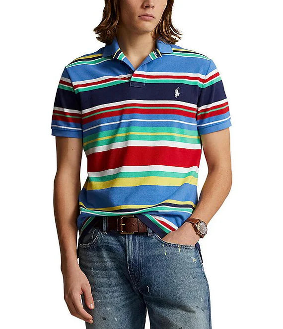Polo Ralph Lauren MEN Classic Fit Stripe Mesh Polo Shirt