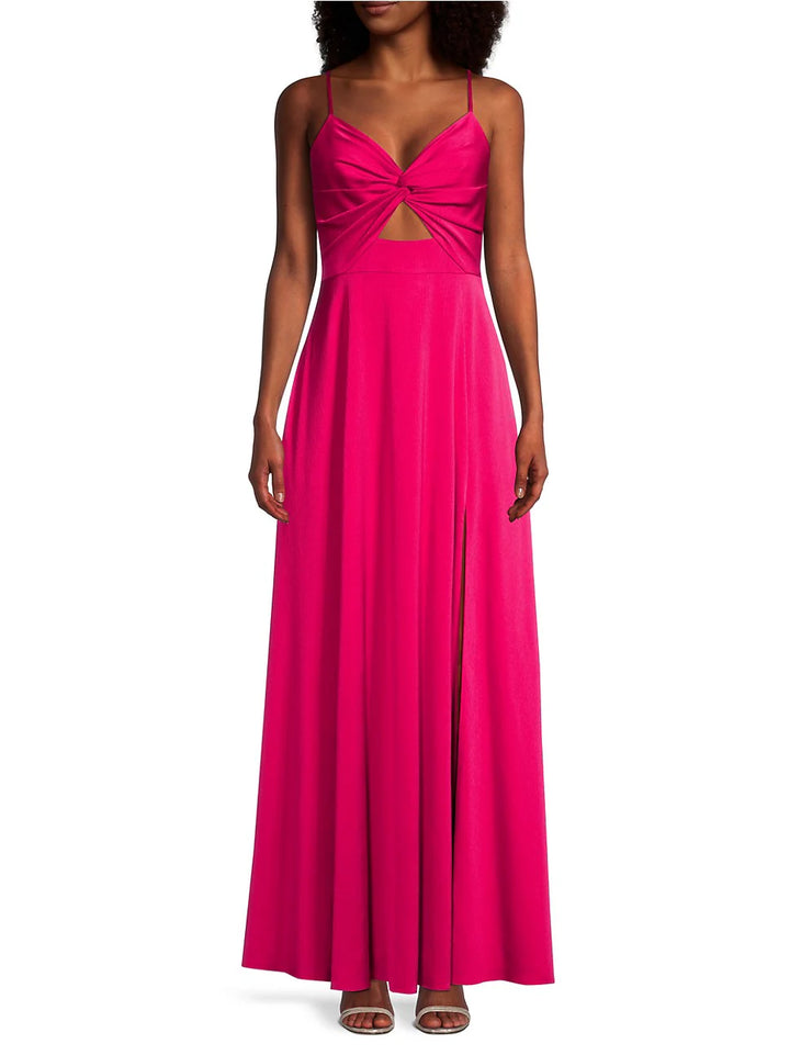Aidan by Aidan Mattox Twist Front Mermaid Gown