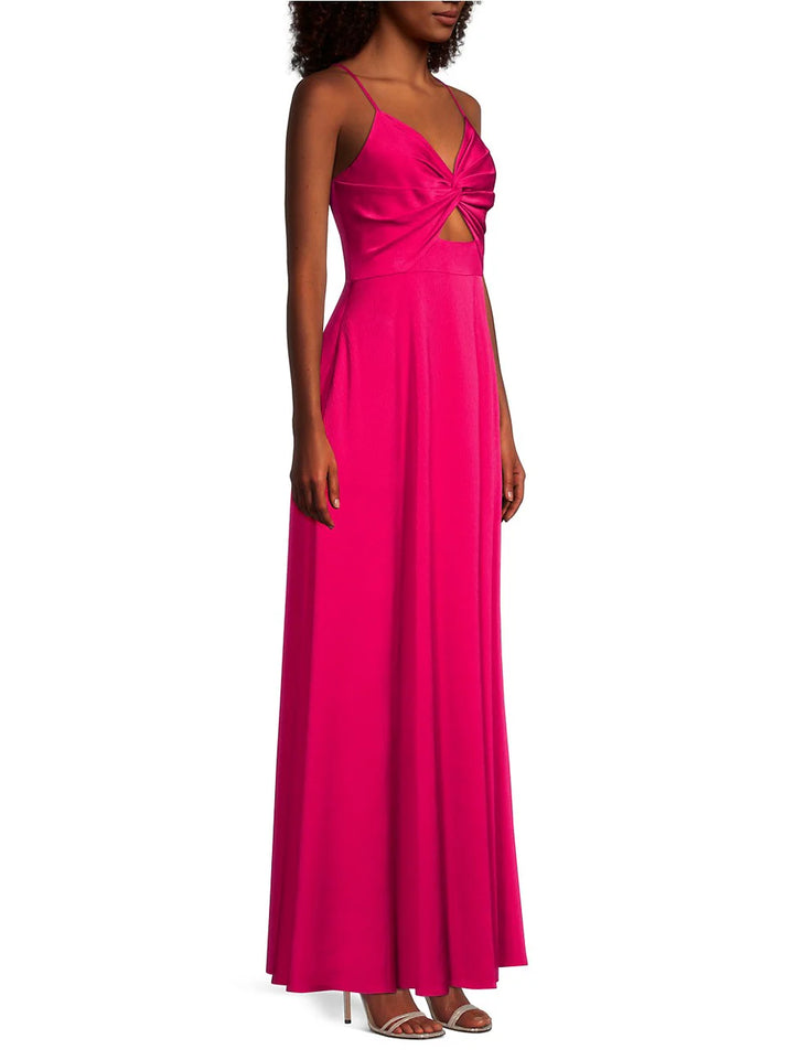 Aidan by Aidan Mattox Twist Front Mermaid Gown