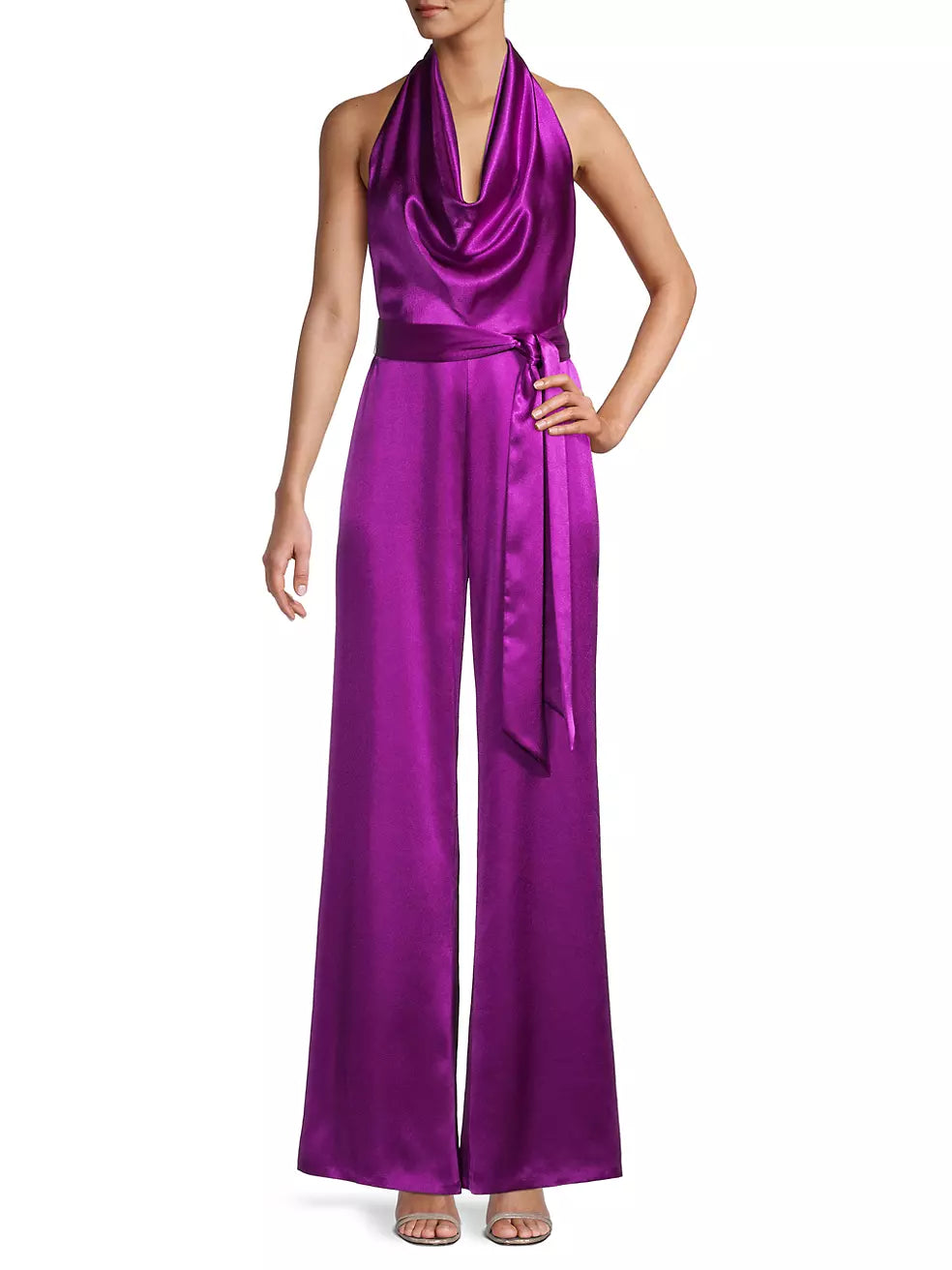 Aidan by Aidan Mattox Halter Neck Jumpsuit