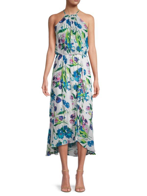 PARKER Dottie Printed Halter Maxi Dress