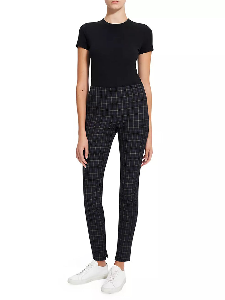 Theory Plaid Leggings