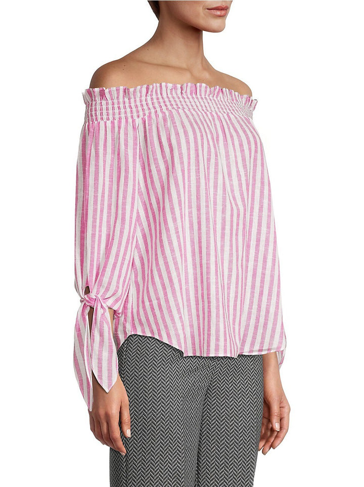 MICHAEL Michael Kors Striped Off-the-Shoulder Top