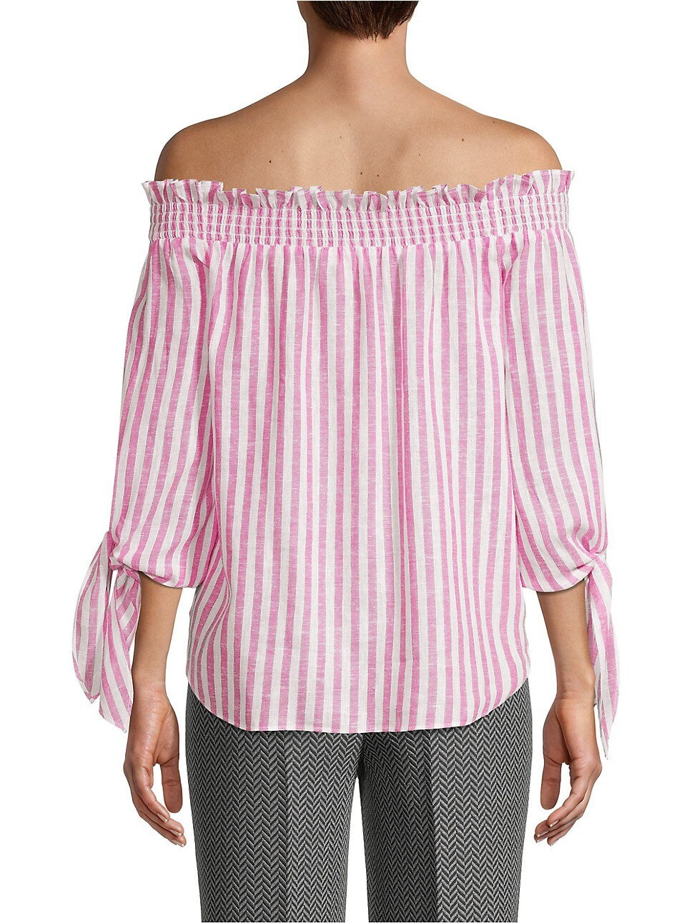 MICHAEL Michael Kors Striped Off-the-Shoulder Top