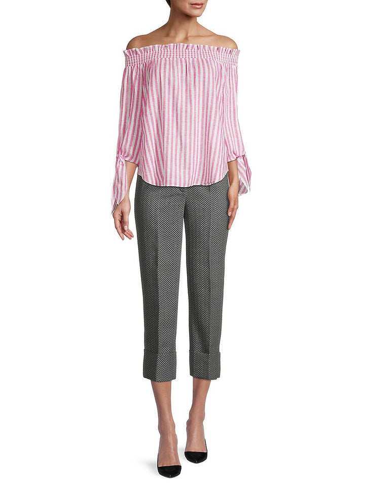 MICHAEL Michael Kors Striped Off-the-Shoulder Top