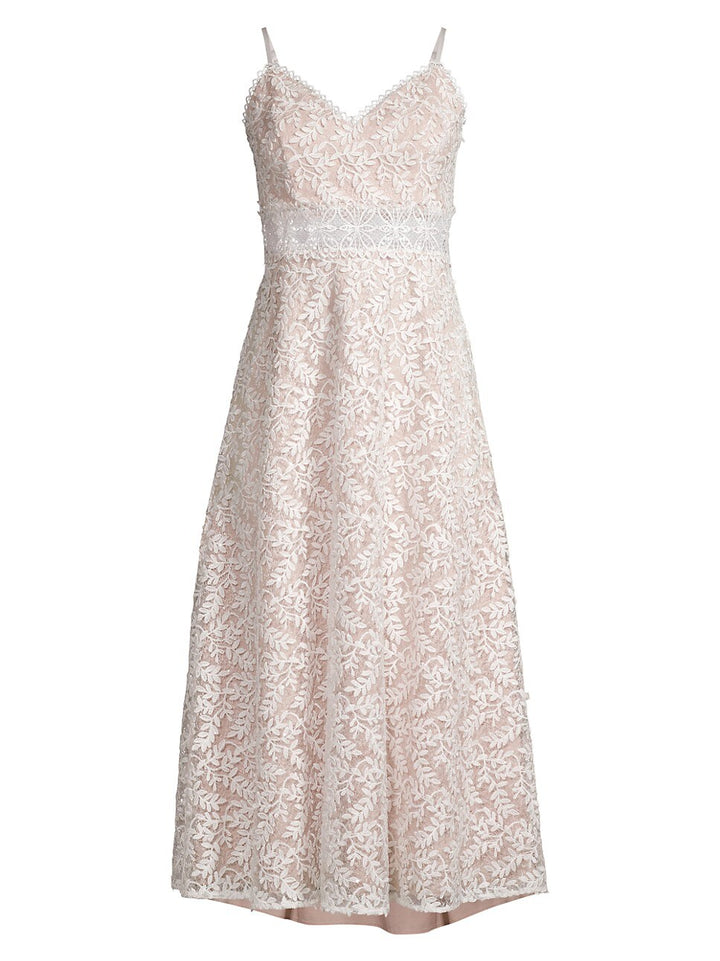 Aidan by Aidan Mattox Embroidered Midi Dress
