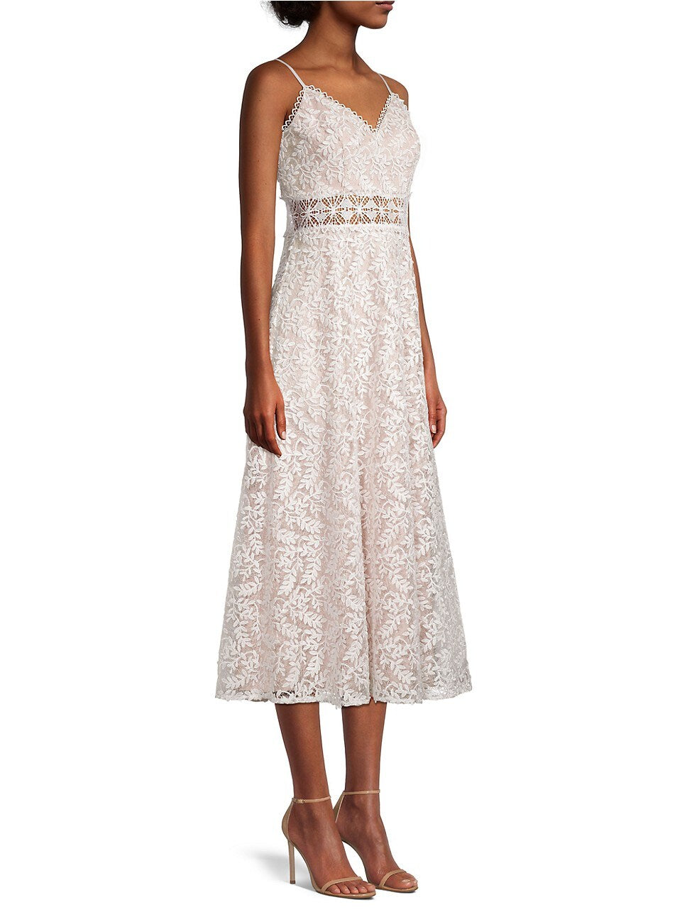 Aidan by Aidan Mattox Embroidered Midi Dress