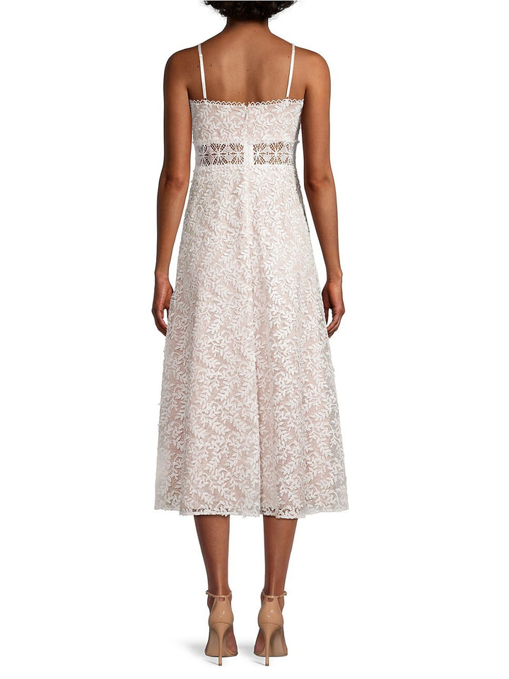 Aidan by Aidan Mattox Embroidered Midi Dress