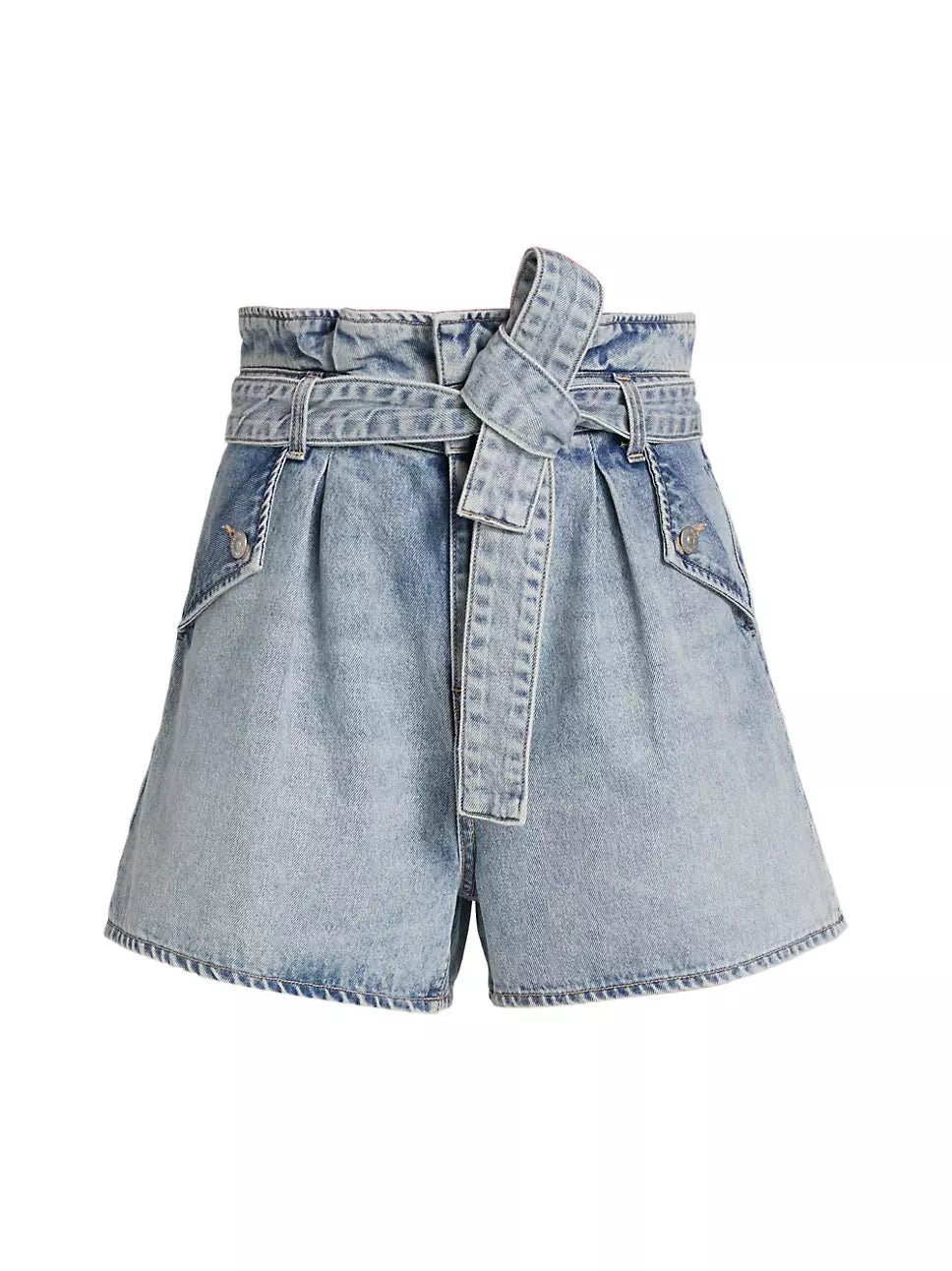 Veronica Beard Jean Nori Paperbag Denim Shorts