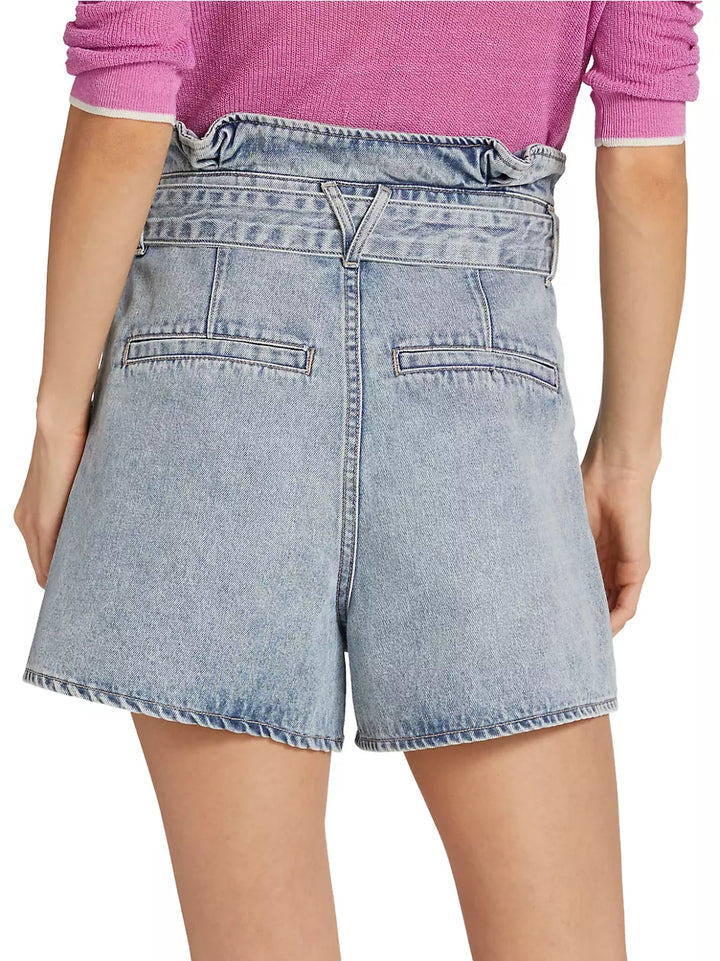 Veronica Beard Jean Nori Paperbag Denim Shorts