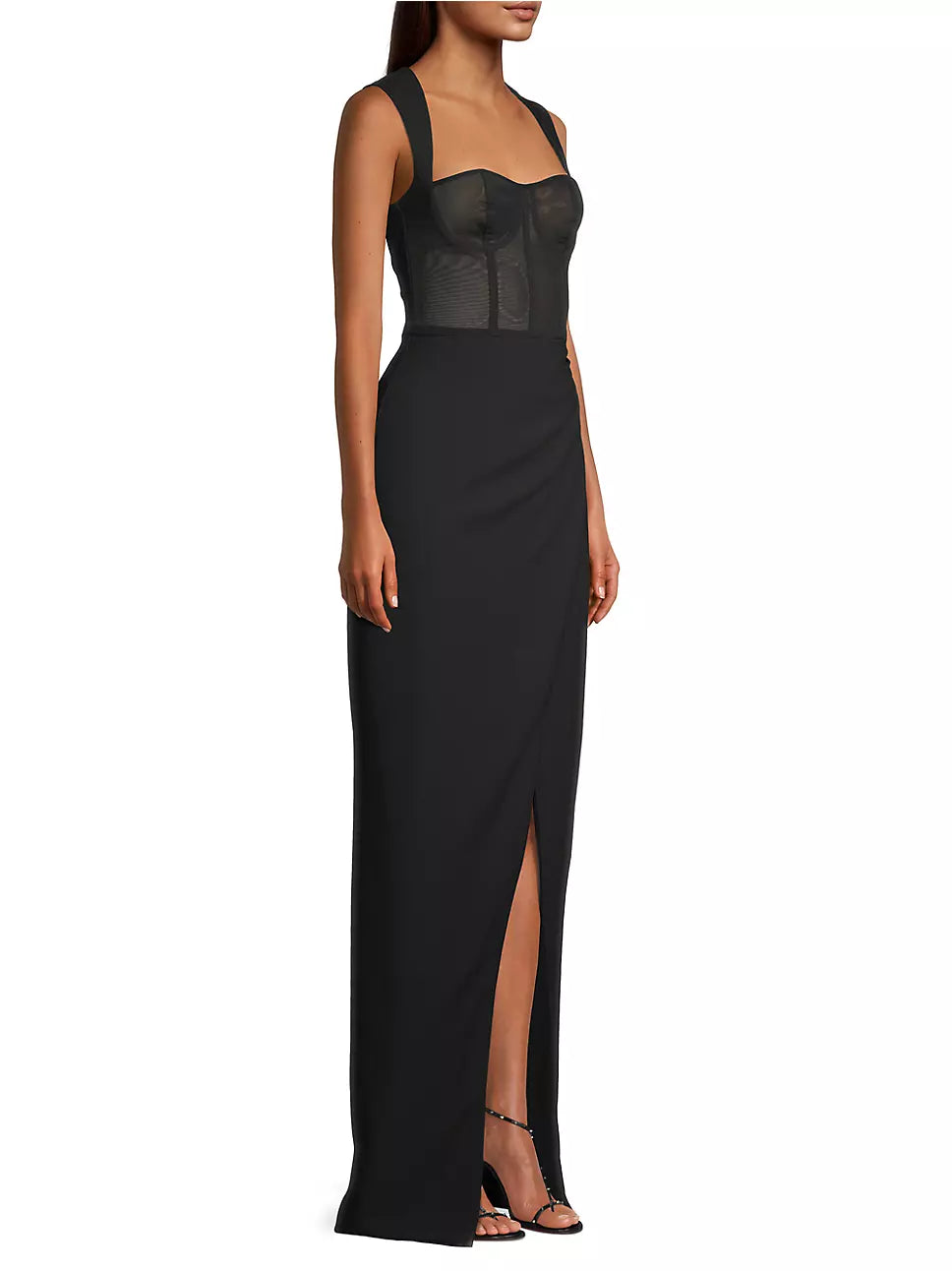 Black Halo Malvina Bustier Column Gown