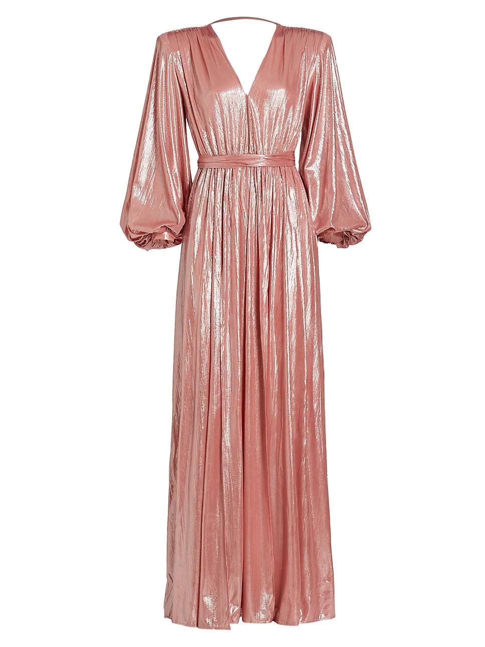 BRONX AND BANCO Zoe Metallic Lamé Gown