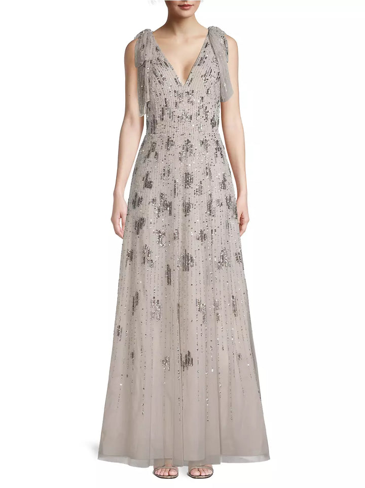 Aidan Mattox Sequined Gown