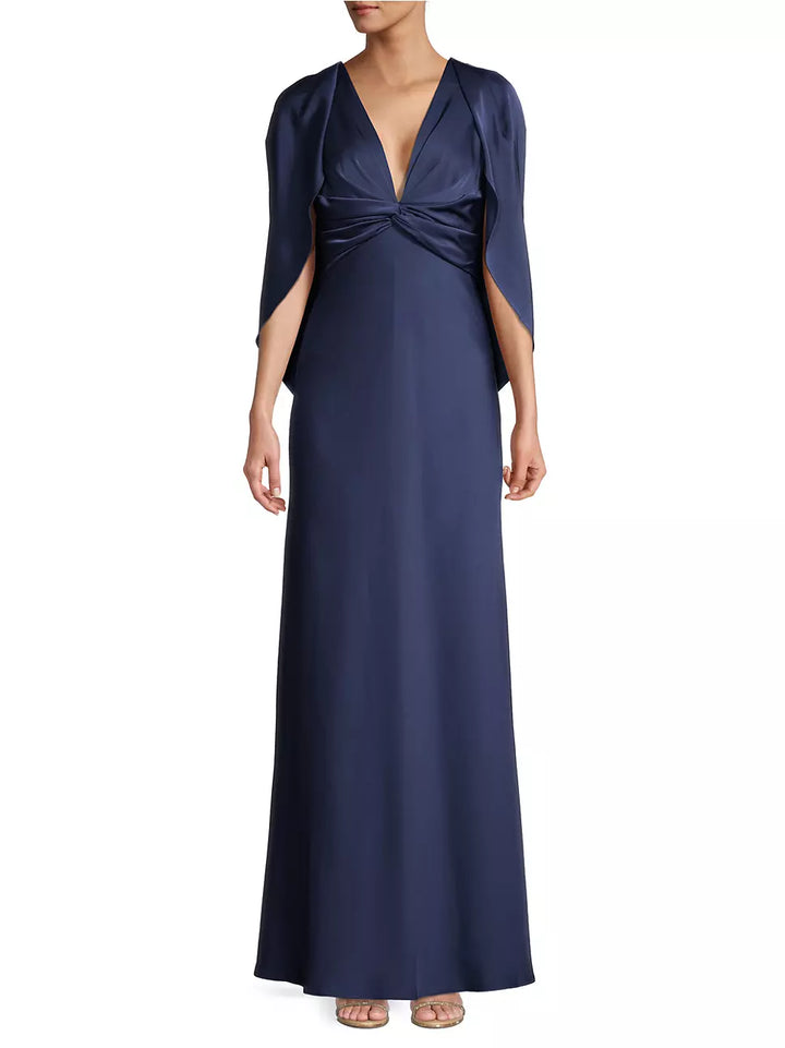 Aidan Mattox Capelet Mermaid Gown