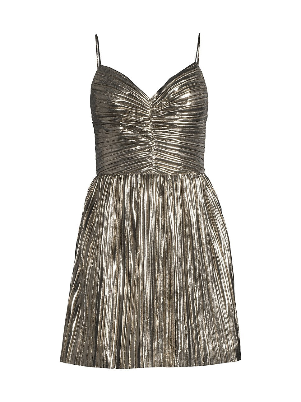 MICHAEL Michael Kors Pleated Lam Mini Dress DGFOutlet MICHAEL Michael Kors Pleated Lam Mini Dress DGFOutlet