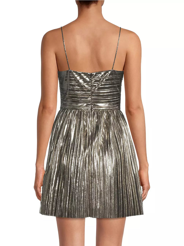 MICHAEL KORS Metallic Foil Mini Dress