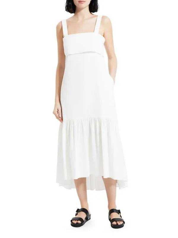 Theory Tie Back Dr Eco Linen Dress