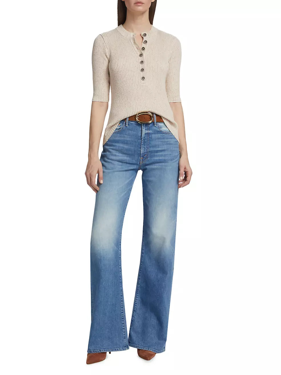 MOTHER The Lasso High Rise Wide Leg Jeans