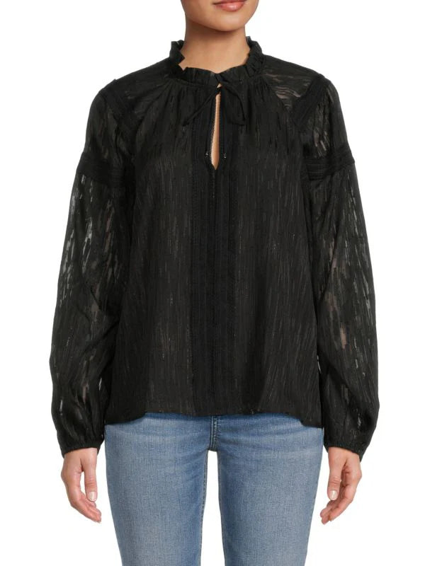 Tommy Hilfiger Semi Sheer Shimmer Blouse