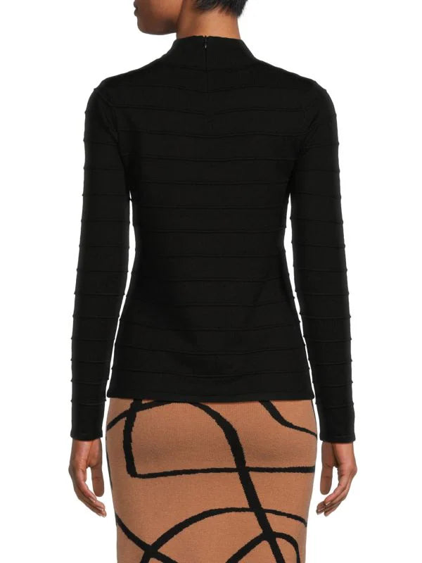 T Tahari Mesh Inset Sweater