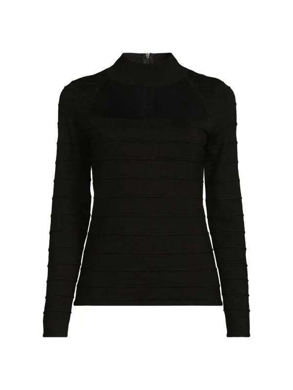 T Tahari Mesh Inset Sweater