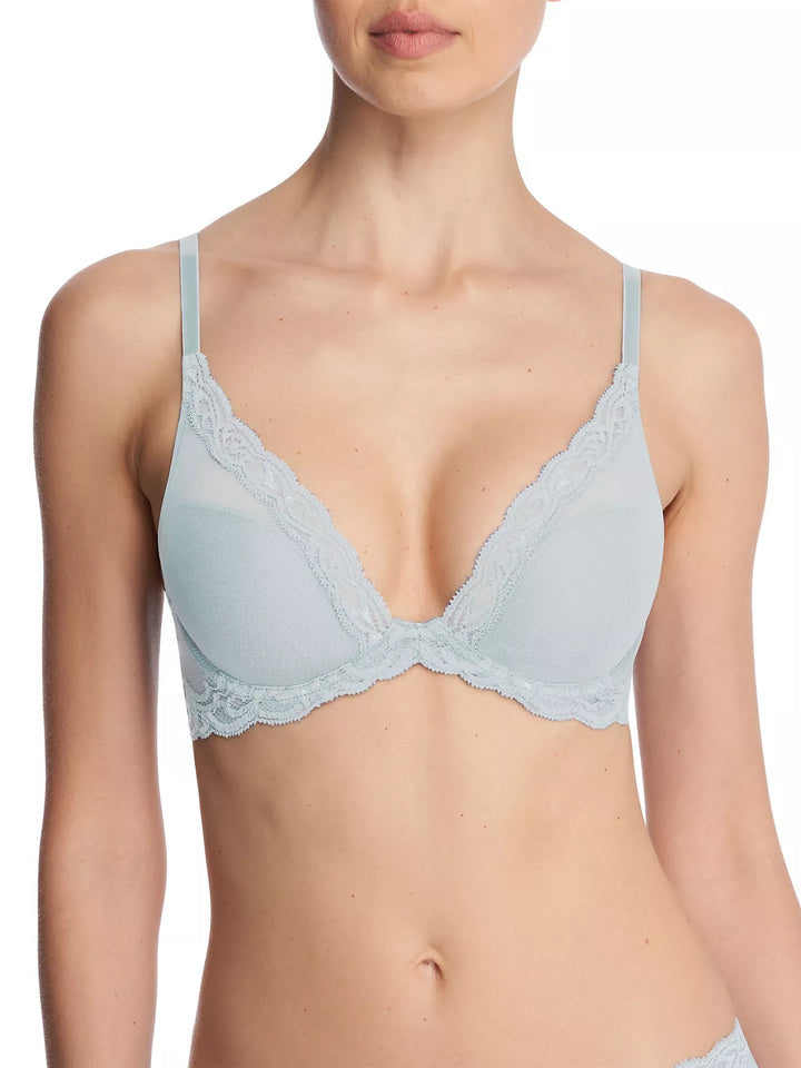 Natori Women's Feathers Lace Contour Underwire Plunge Bra