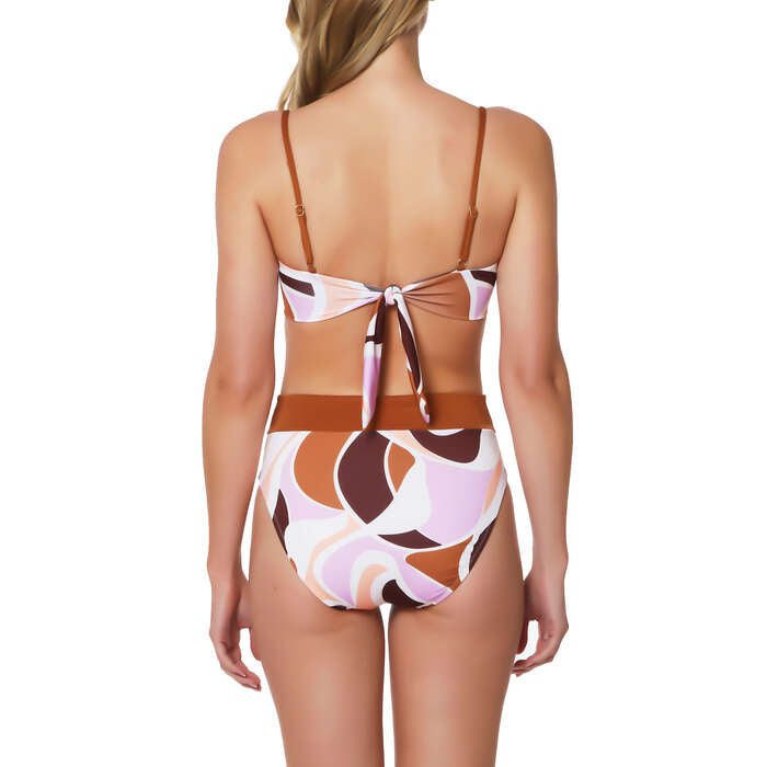 Sanctuary Nuveau Camo High V-Waist Swim Bottoms