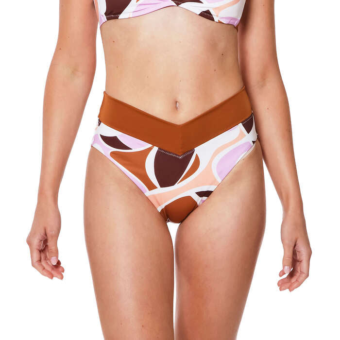 Sanctuary Nuveau Camo High V-Waist Swim Bottoms