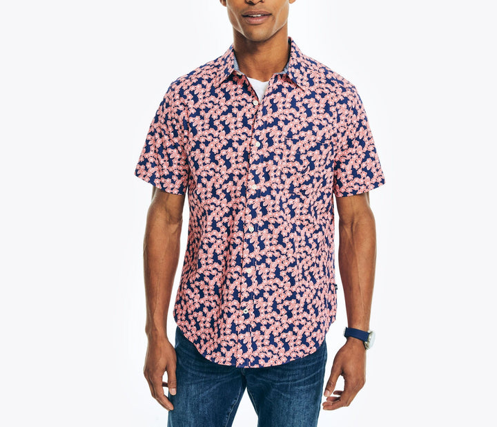 Nautica Printed Poplin Short-Sleeve Shirt